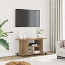 vidaXL Tv-meubel met wieltjes 80x40x45 cm bewerkt hout wit