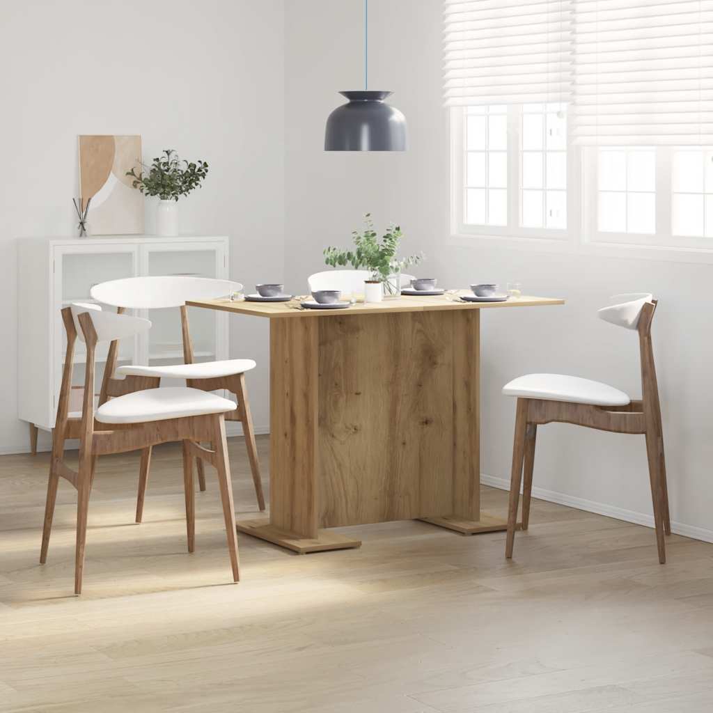 vidaXL Dining Table 110x60x75 cm Engineered Wood White