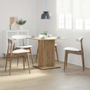 vidaXL Eettafel 80x80x75 cm bewerkt hout wit