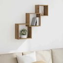vidaXL Wandschappen kubus 68x15x68 cm bewerkt hout wit