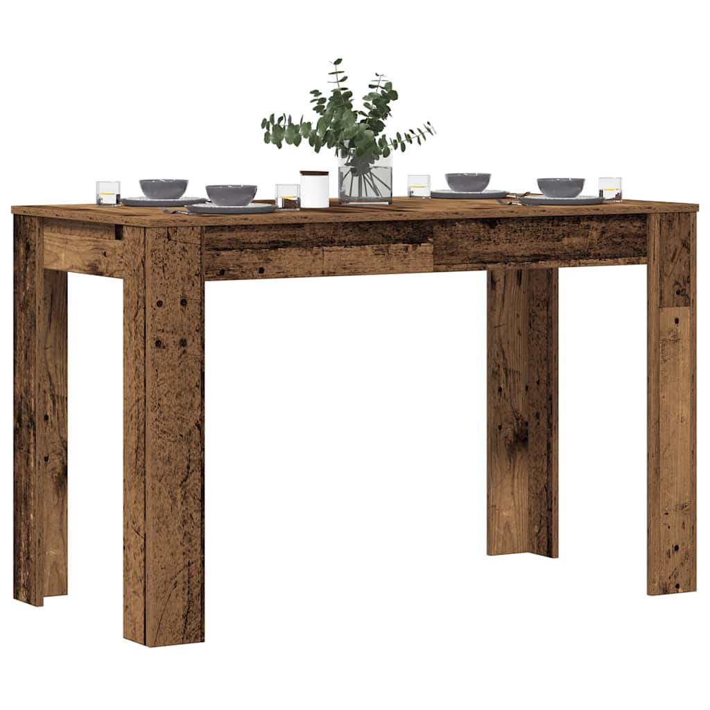 vidaXL Eettafel 120x60x76 cm bewerkt hout wit