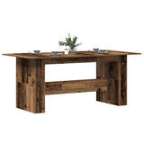 vidaXL Eettafel 180x90x76 cm bewerkt hout wit