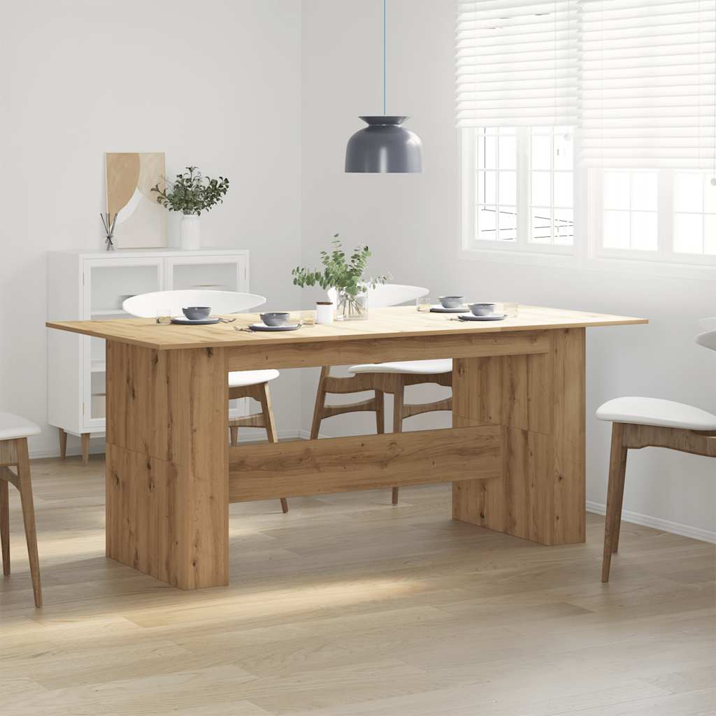 vidaXL Eettafel 180x90x76 cm bewerkt hout wit