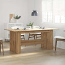 vidaXL Eettafel 180x90x76 cm bewerkt hout wit
