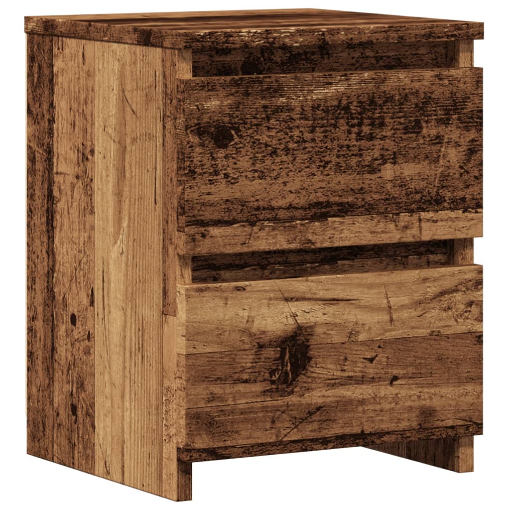 vidaXL Nachtkastje 30x30x40 cm bewerkt hout wit