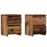 vidaXL Nachtkastje 30x30x40 cm bewerkt hout wit