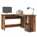 vidaXL Hoekbureau L-vormig 120x140x75 cm bewerkt hout wit