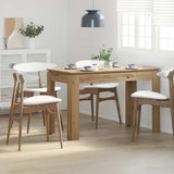 vidaXL Eettafel 120x60x76 cm bewerkt hout wit