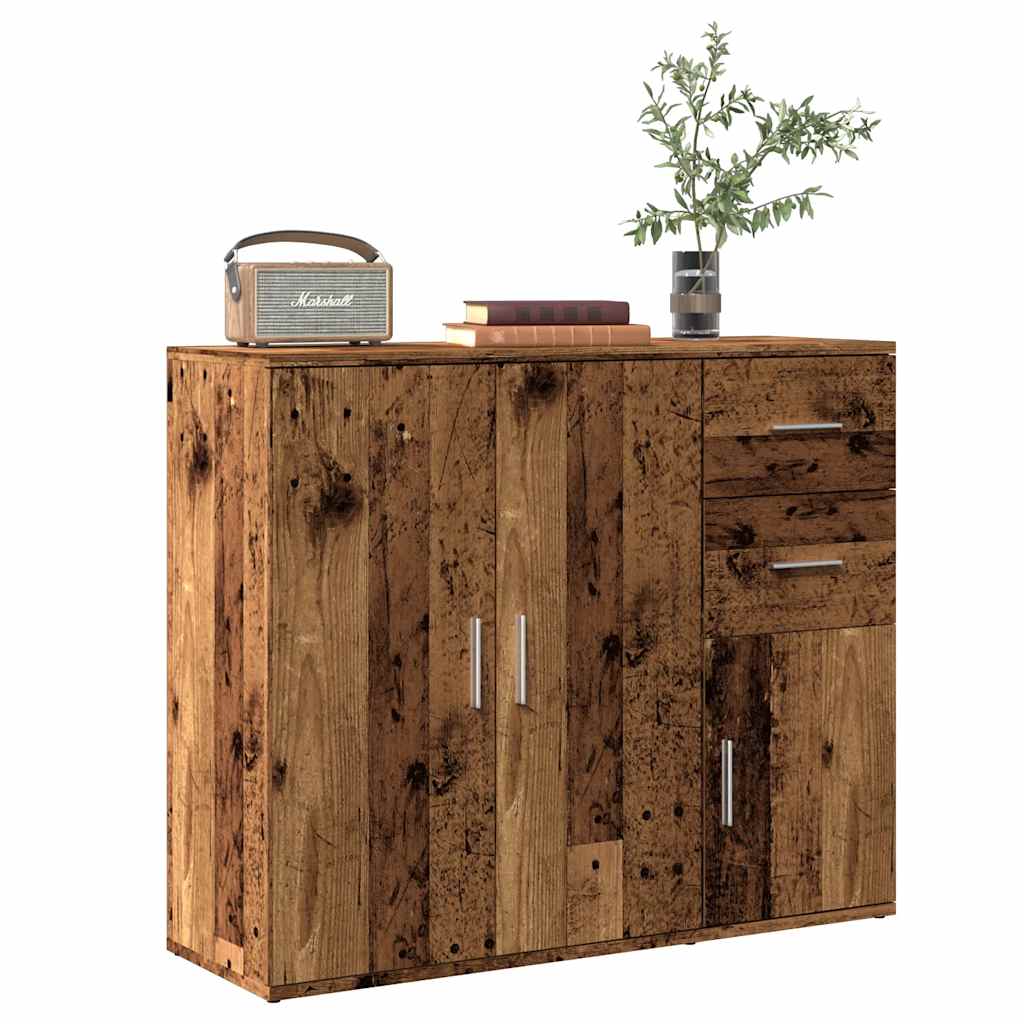 vidaXL Dressoir 91x29,5x75 cm bewerkt hout wit