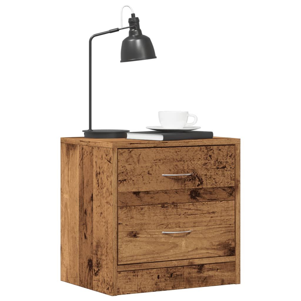 vidaXL Nachtkastje 40x30x40 cm bewerkt hout wit