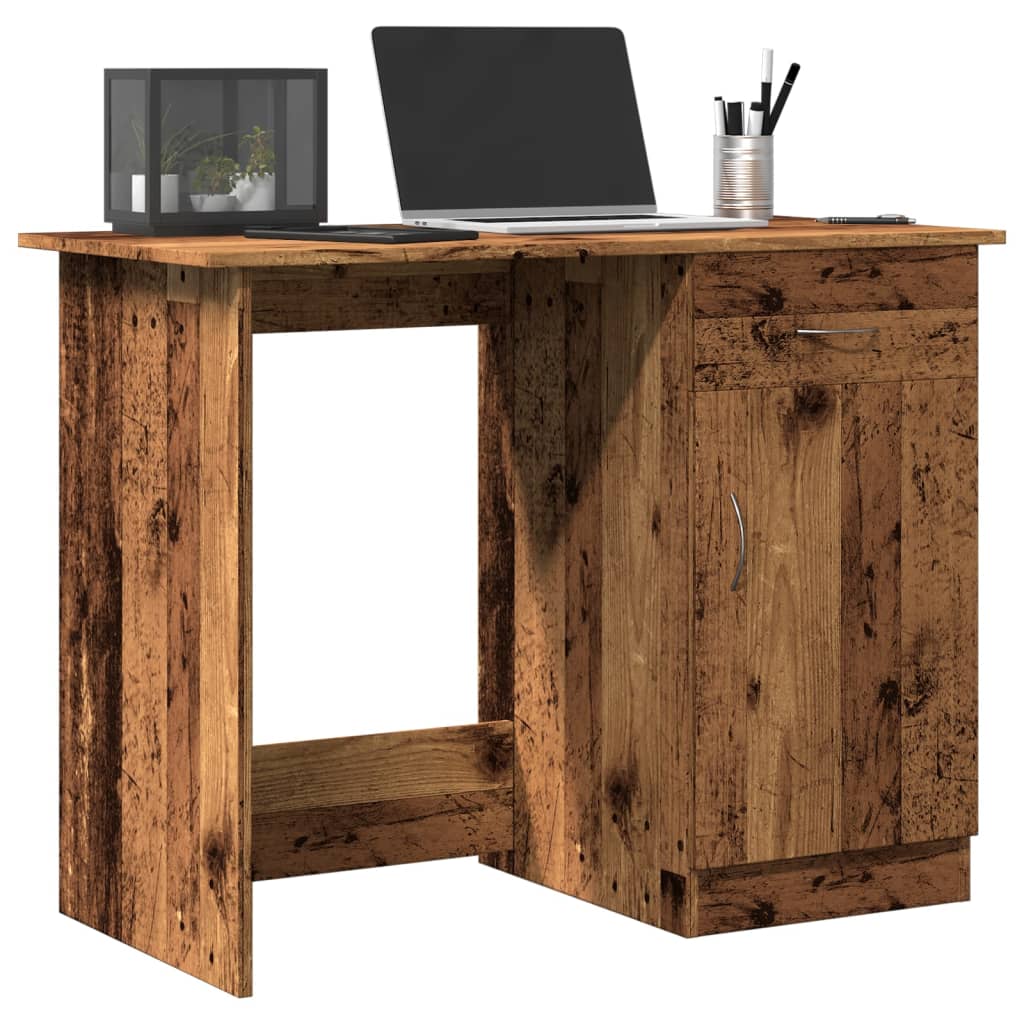 vidaXL Bureau 100x50x76 cm bewerkt hout wit