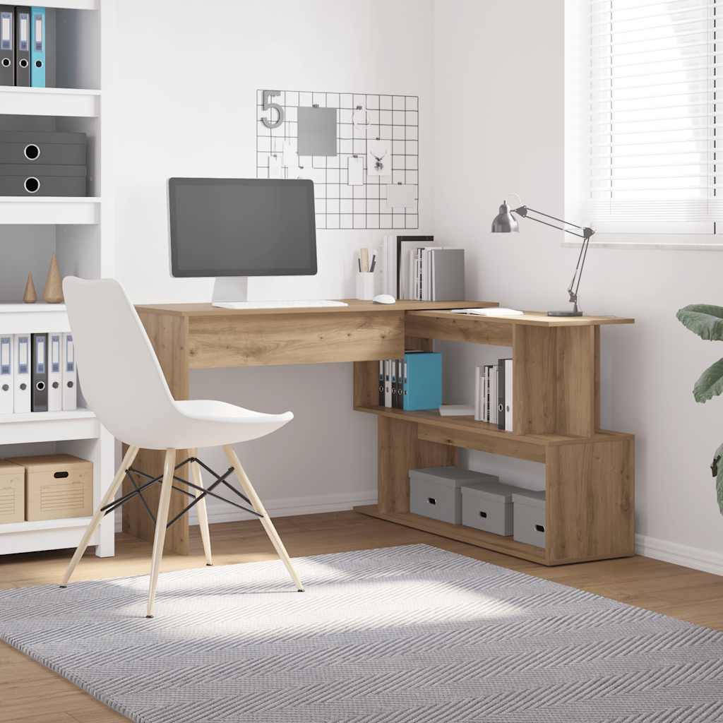vidaXL Hoekbureau 200x50x76 cm bewerkt hout wit