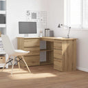 vidaXL Corner Desk 145x100x76 cm Engineered Wood White