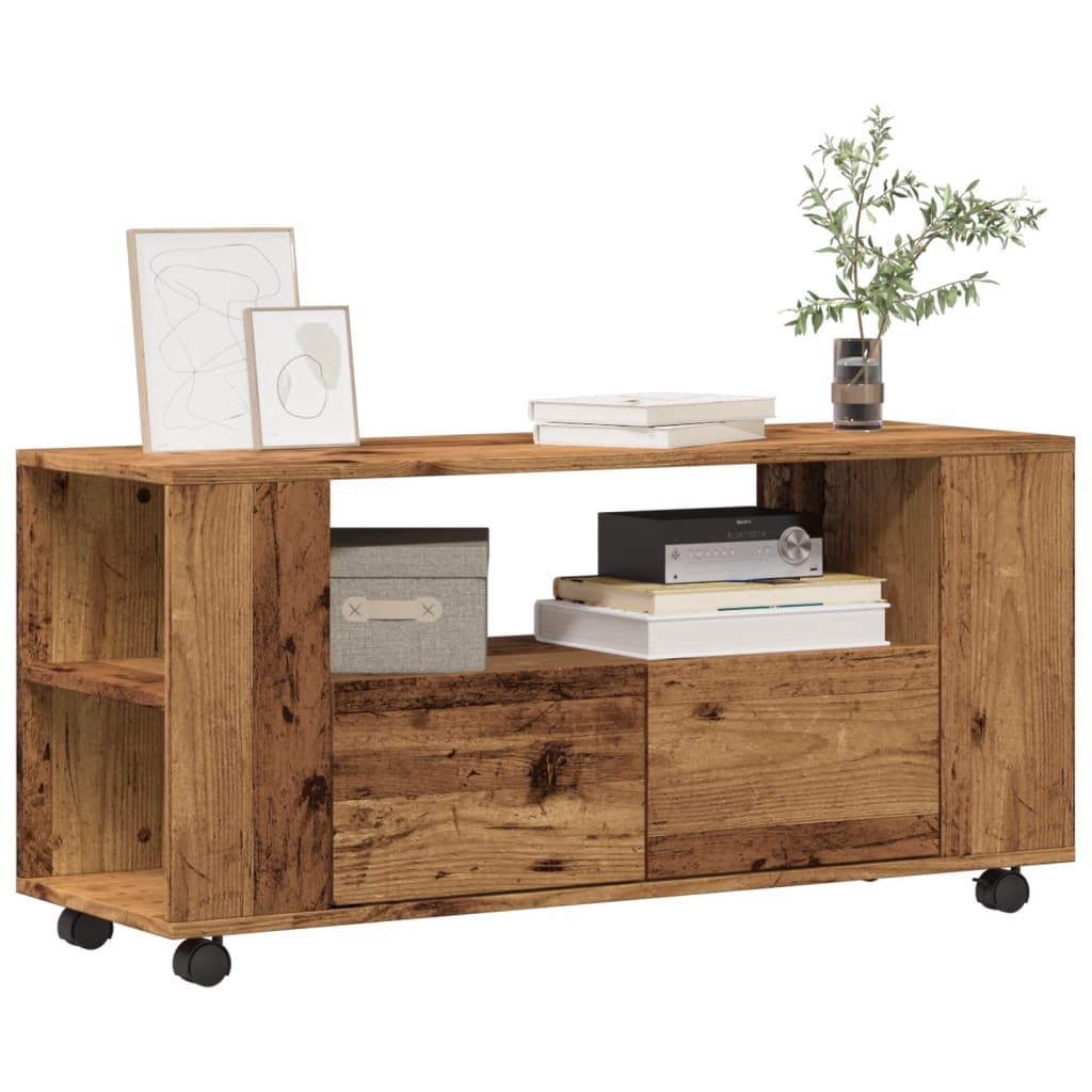 vidaXL TV cabinet 102x34.5x43 cm engineered wood white