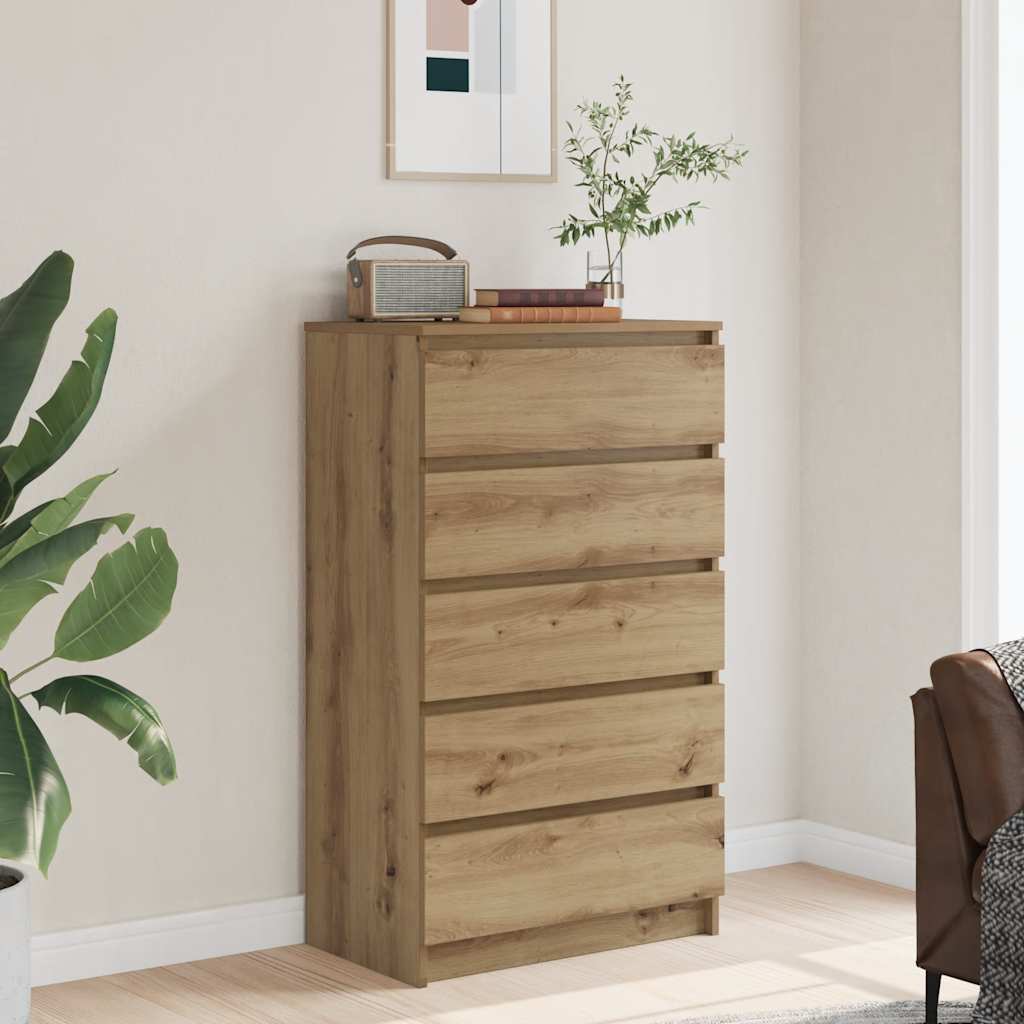vidaXL Ladekast 60x36x103 cm bewerkt hout wit