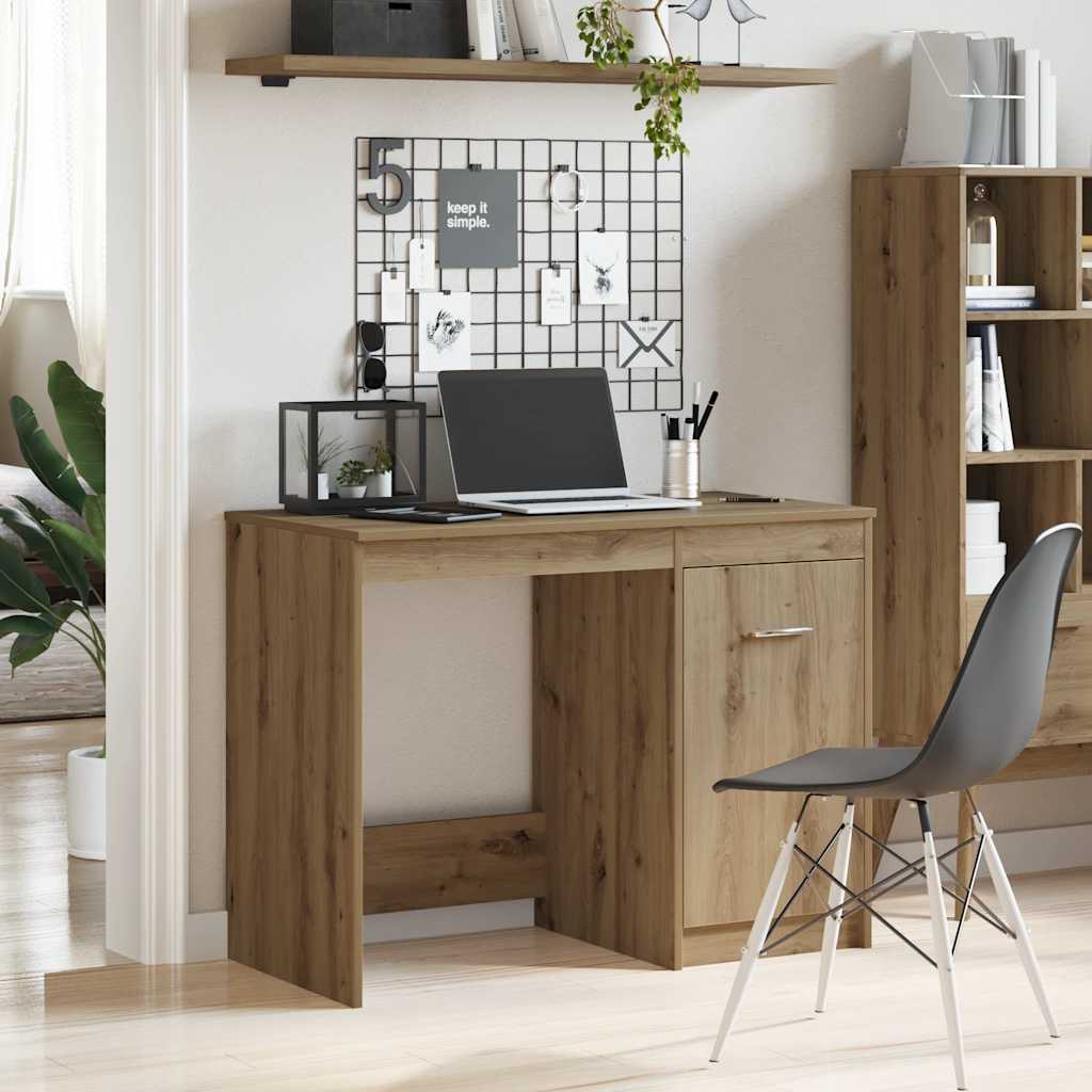 vidaXL Desk 100x50x76 cm engineered wood white
