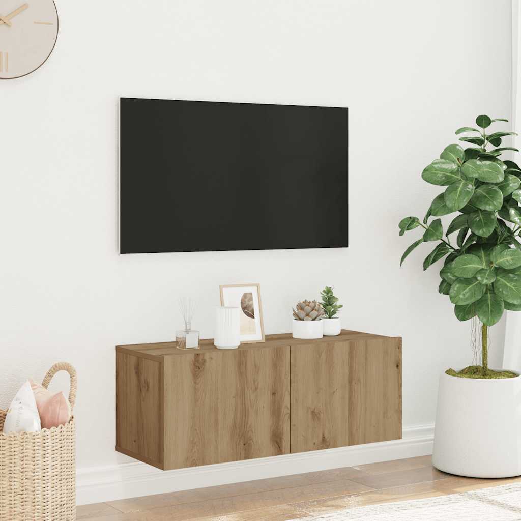 vidaXL Tv-meubel 80x30x30 cm bewerkt hout wit