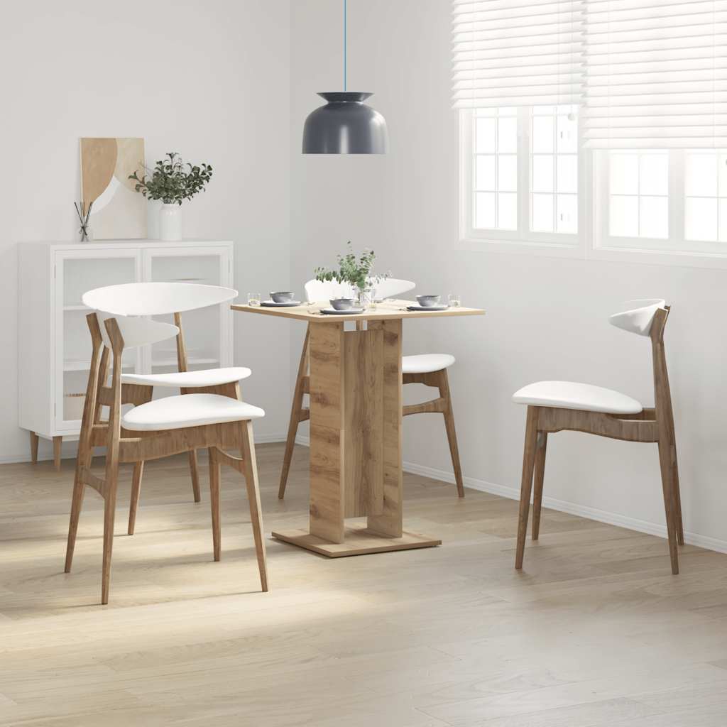 vidaXL Bistrotafel 60x60x75 cm bewerkt hout wit