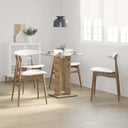 vidaXL Bistrotafel 60x60x75 cm bewerkt hout wit