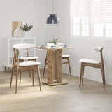 vidaXL Bistrotafel 60x60x75 cm bewerkt hout wit