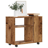 vidaXL Bijzettafel 70x35x55 cm bewerkt hout wit