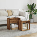 vidaXL Salontafelset 48x30x45 cm bewerkt hout wit