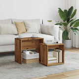 vidaXL Salontafelset 48x30x45 cm bewerkt hout wit