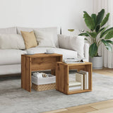 vidaXL Salontafelset 48x30x45 cm bewerkt hout wit