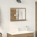 vidaXL Badkamerspiegel 60x10,5x45 cm bewerkt hout wit