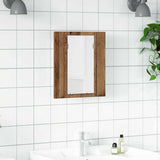 vidaXL Badkamerkast met spiegel en LED 40x12x45 cm acryl wit