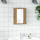 vidaXL Badkamerkast met spiegel en LED 40x12x45 cm acryl wit