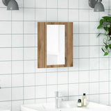 vidaXL Badkamerkast met spiegel en LED 40x12x45 cm acryl wit