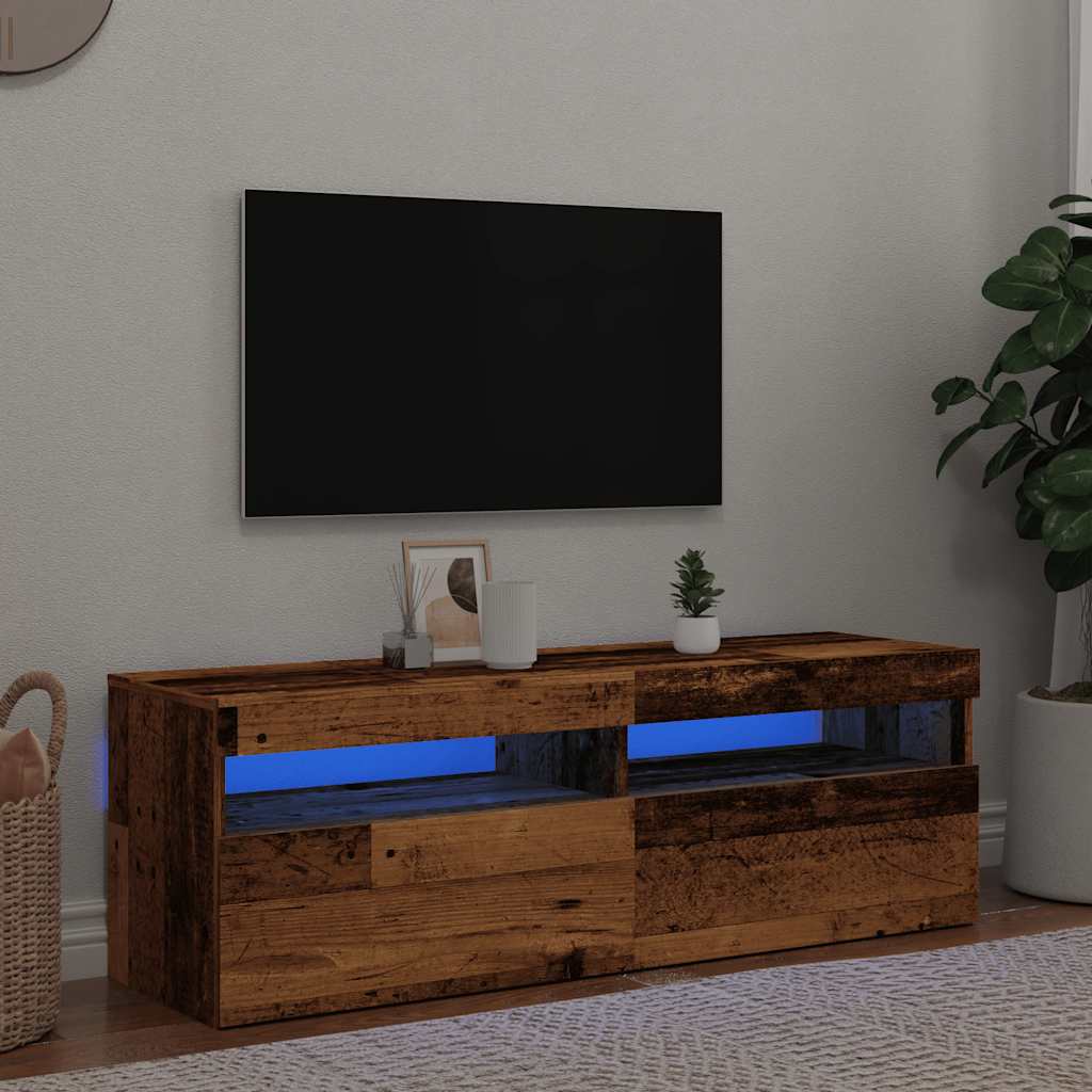 vidaXL Tv-meubel met LED-verlichting 120x35x40 cm wit
