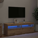 vidaXL Tv-meubel met LED-verlichting 120x35x40 cm wit