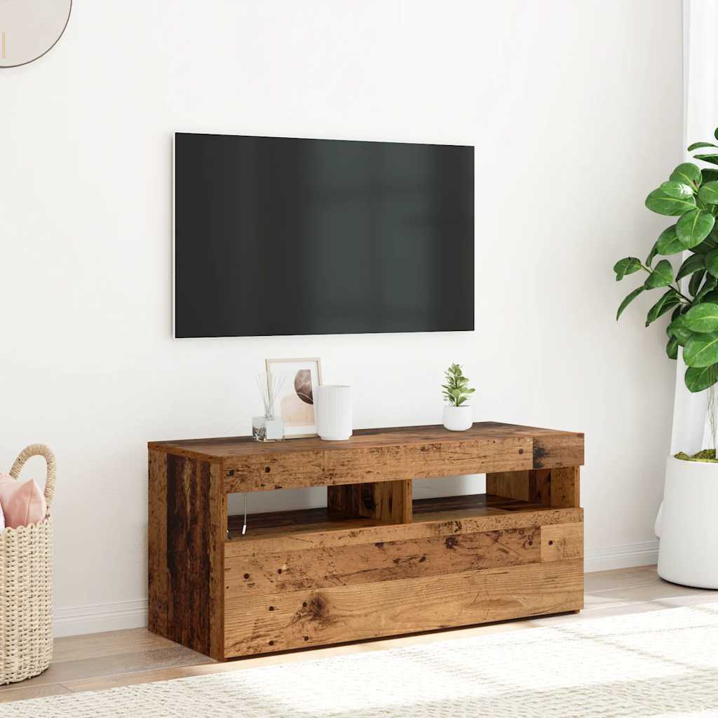 vidaXL Tv-meubel met LED-verlichting 120x35x40 cm wit