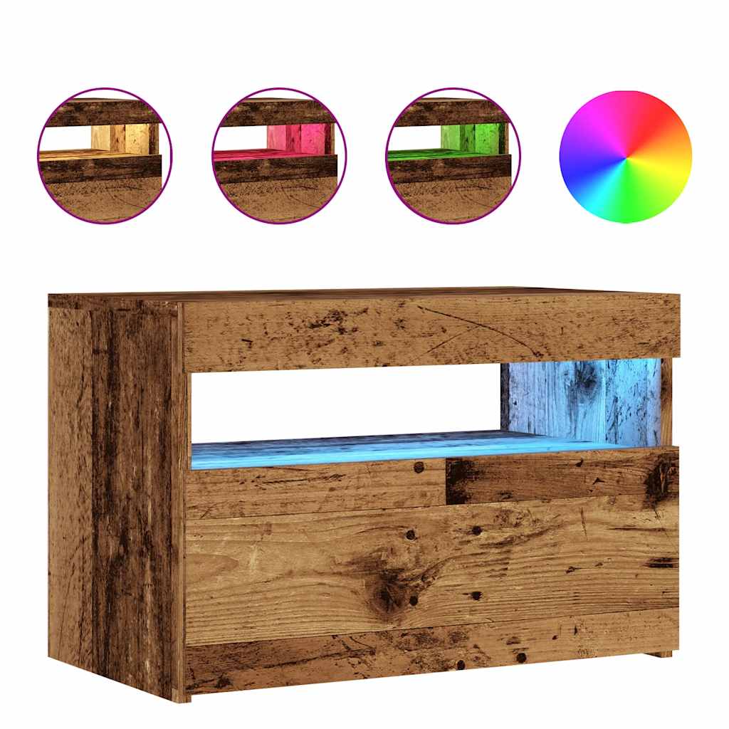 vidaXL Tv-meubel met LED-verlichting 120x35x40 cm wit