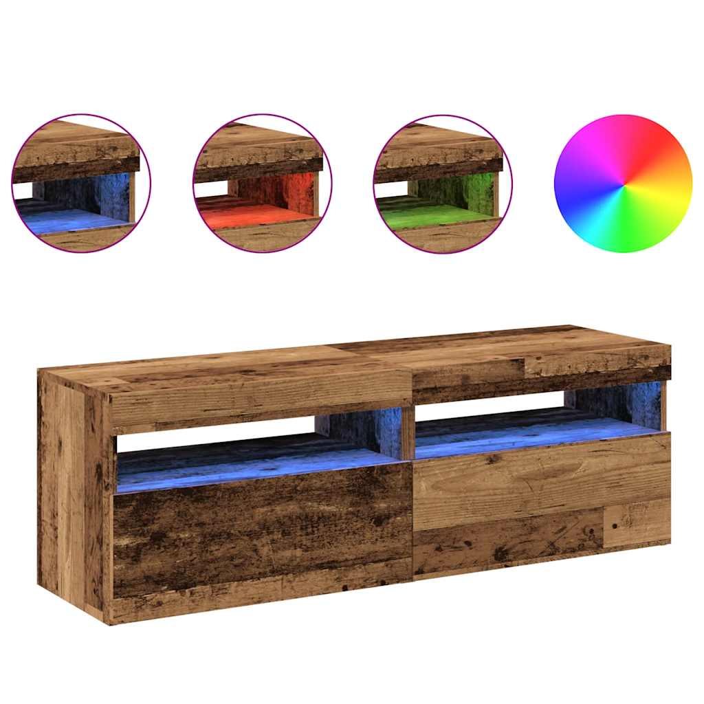 vidaXL Tv-meubel met LED-verlichting 120x35x40 cm wit