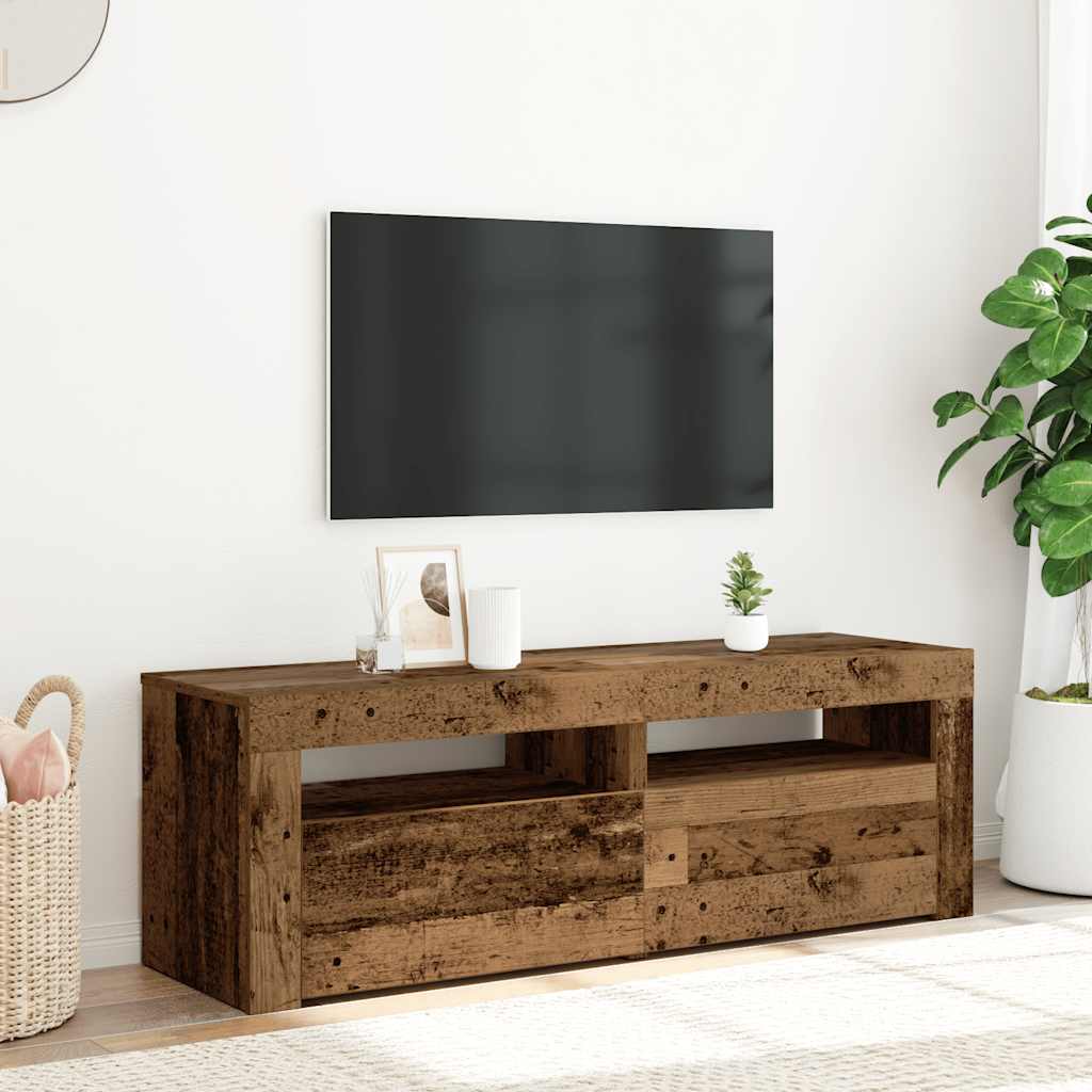 vidaXL Tv-meubel met LED-verlichting 120x35x40 cm wit