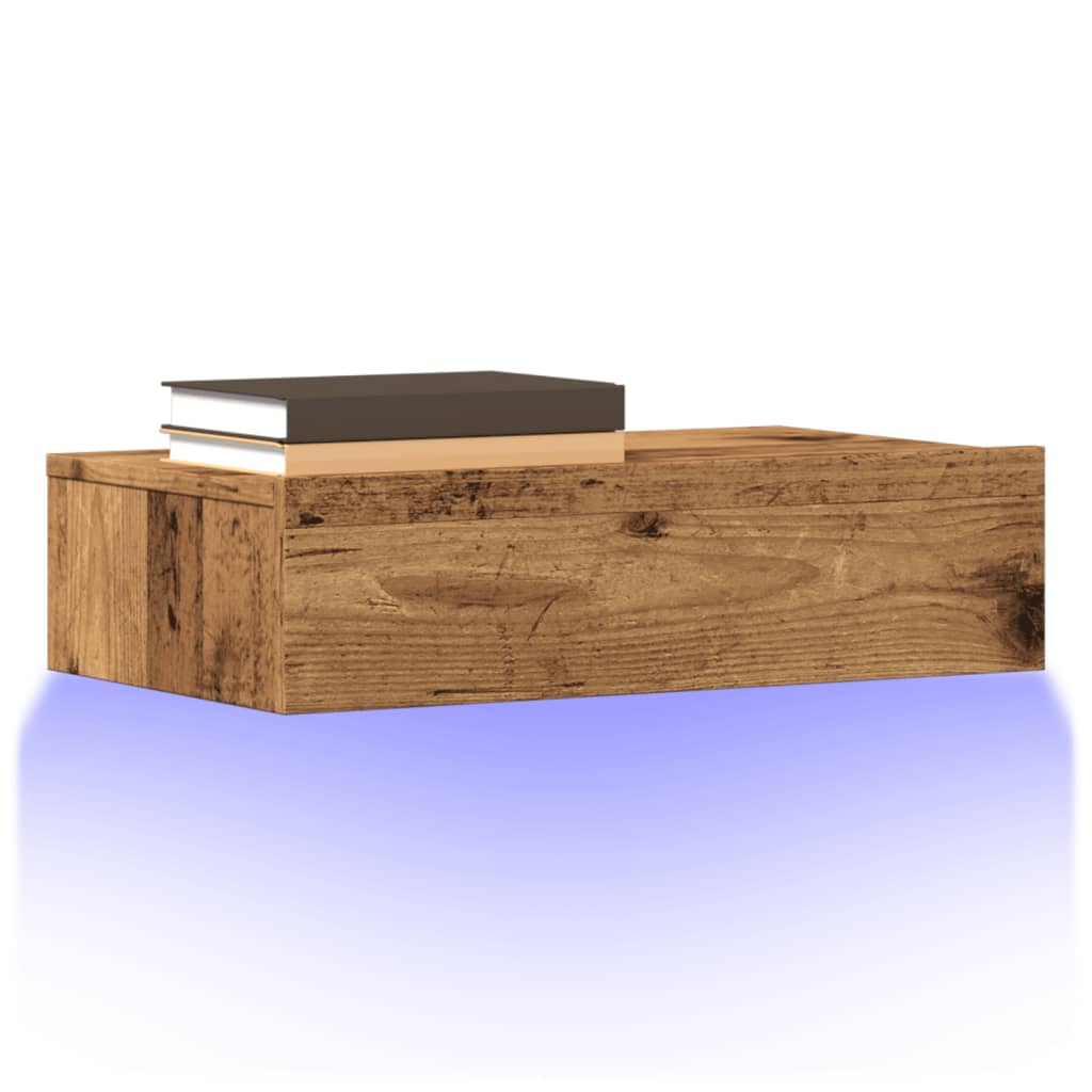 vidaXL TV Cabinet with LED Lights 120x35x15.5 cm White