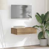 vidaXL TV Cabinet with LED Lights 120x35x15.5 cm White