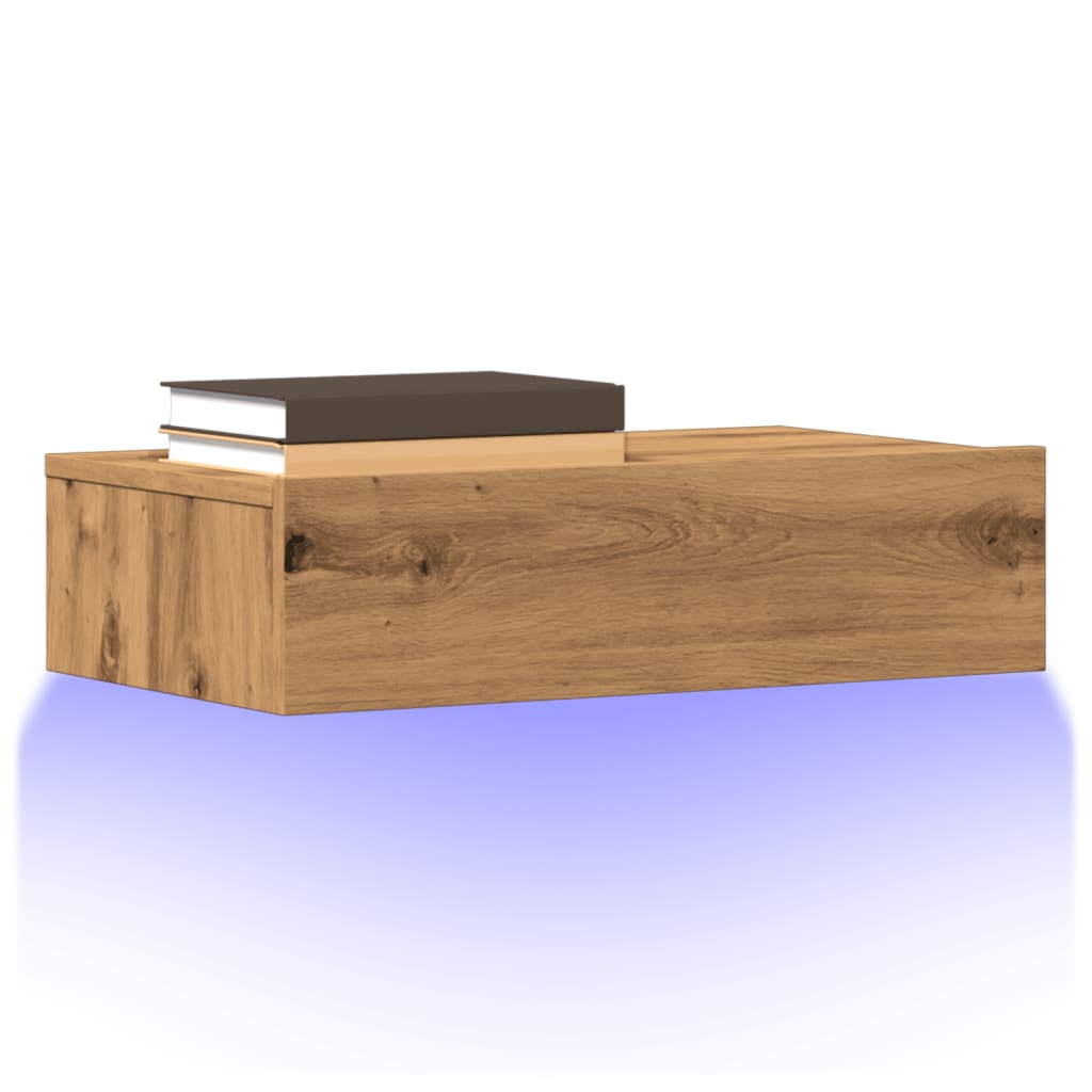 vidaXL TV Cabinet with LED Lights 120x35x15.5 cm White