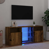 vidaXL TV Cabinet with LED Lights 120x30x50 cm White
