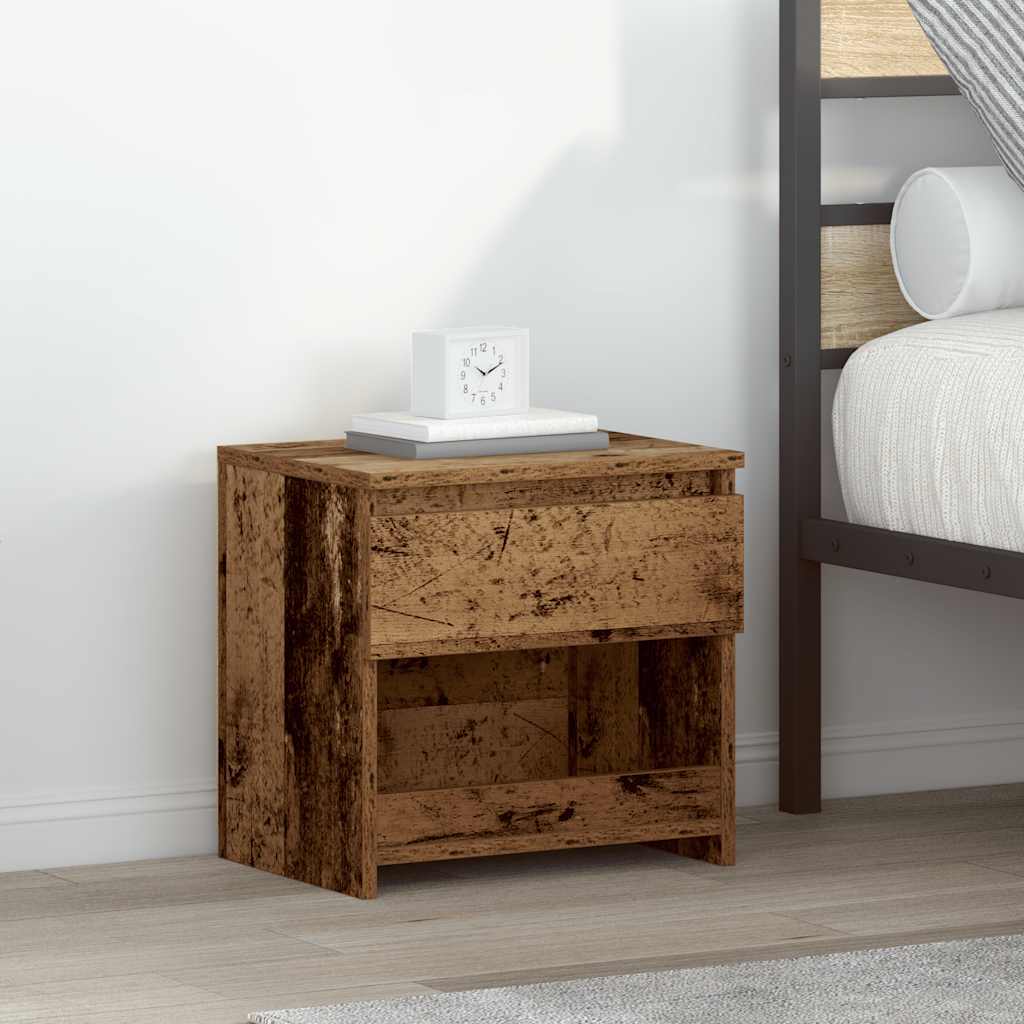 vidaXL Nachtkastje 40x30x39 cm bewerkt hout wit