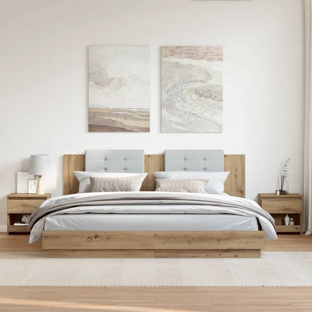 vidaXL Nachtkastje 40x30x39 cm bewerkt hout wit