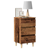 vidaXL Nightstand with Solid Wood Legs 40x35x69 cm White