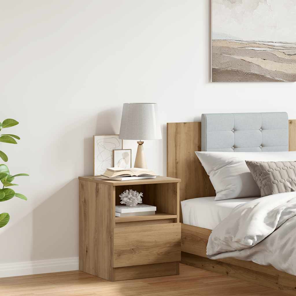 vidaXL Nightstand 40x40x50 cm engineered wood white