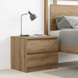 vidaXL Nachtkastje 50x39x43,5 cm bewerkt hout wit
