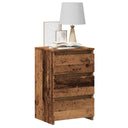 vidaXL Nachtkastje 40x35x62,5 cm bewerkt hout wit
