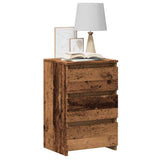 vidaXL Nachtkastje 40x35x62,5 cm bewerkt hout wit