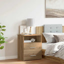 vidaXL Bedside Cabinet 50x32x60 cm White